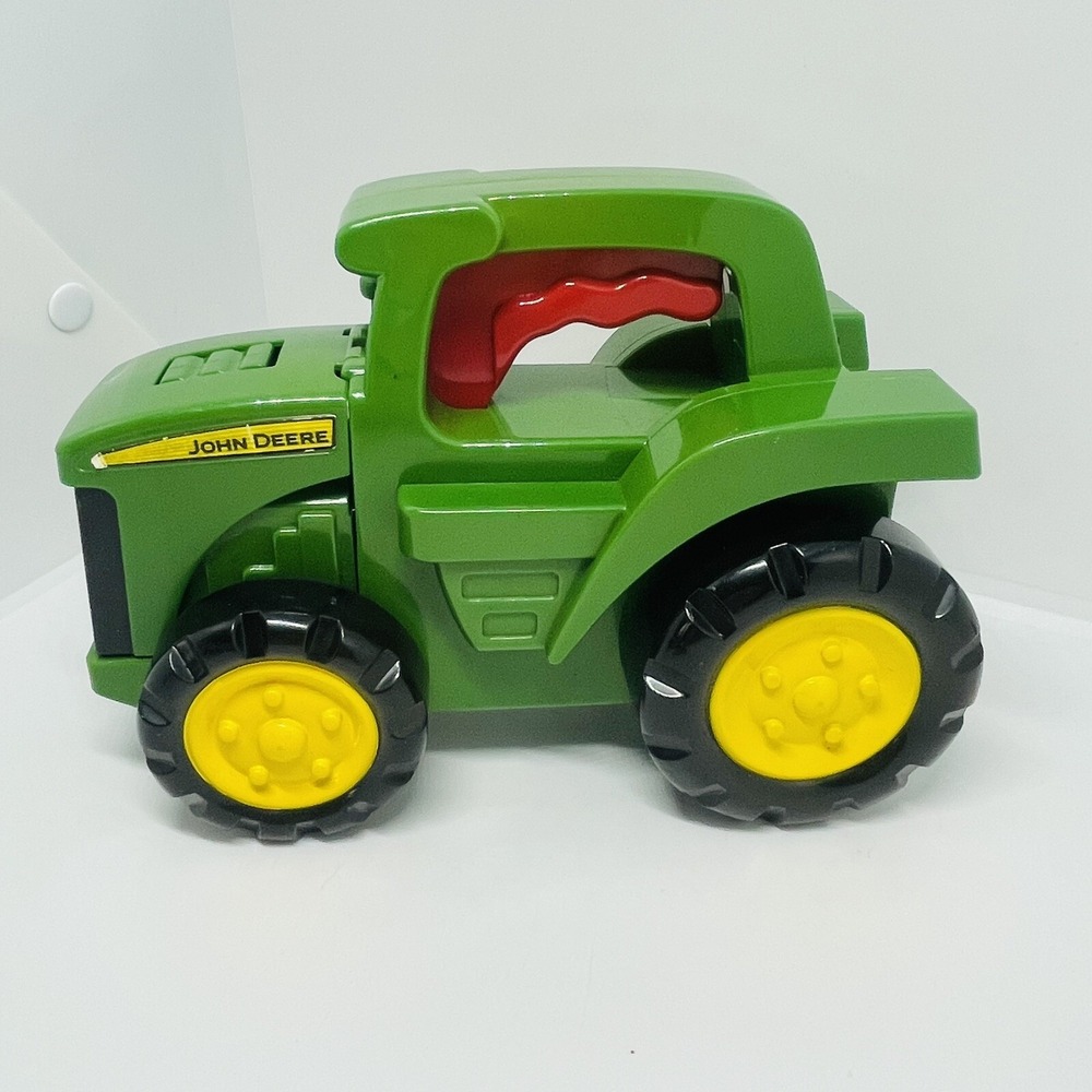 Learning Curve John Deere Green Flashlight Toy Light Sounds Pop Up Hood Rolling